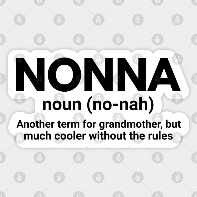 Nonna - Grandmother Sticker by Textee Store